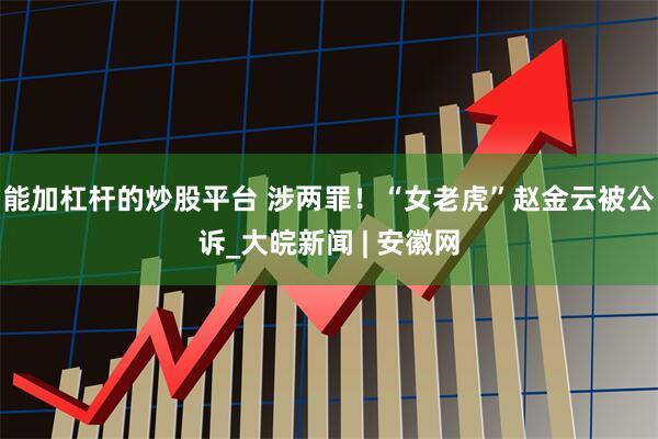 能加杠杆的炒股平台 涉两罪！“女老虎”赵金云被公诉_大皖新闻 | 安徽网
